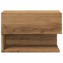 Wall-mounted bedside table 2 units oak artisan by , Nightstands - Ref: Foro24-856823, Price: 63,34 €, Discount: %