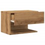 Wall-mounted bedside table 2 units oak artisan by , Nightstands - Ref: Foro24-856823, Price: 63,34 €, Discount: %