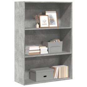 Estantería de madera de ingeniería gris hormigón 80x30x114 cm de , Librerías y estanterías - Ref: Foro24-857934, Precio: 62,4...