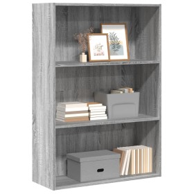 Engineered wood bookshelf in Sonoma grey, 80x30x114 cm. by , Bookcases and shelves - Ref: Foro24-857936, Price: 64,24 €, Disc...