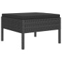 Set de muebles de jardín 4 pzas y cojines ratán sintético negro de vidaXL, Conjuntos de jardín - Ref: Foro24-3056967, Precio:...