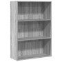 Estantería de madera de ingeniería gris Sonoma 80x30x114 cm de , Librerías y estanterías - Ref: Foro24-857936, Precio: 64,12 ...