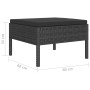 Set de muebles de jardín 4 pzas y cojines ratán sintético negro de vidaXL, Conjuntos de jardín - Ref: Foro24-3056967, Precio:...