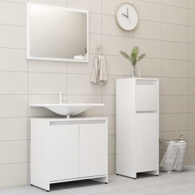 White engineered wood 3-piece bathroom furniture set by vidaXL, Bathroom furniture - Ref: Foro24-3056925, Price: 98,91 €, Dis...