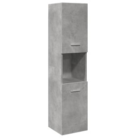 Wall-mounted bathroom cabinet in gray concrete