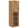 TV furniture with LED lights 2 units handmade oak 30.5x30x102 cm | Foro24|Onlineshop| Casa, Jardín y Más Foro24.es