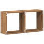 Handcrafted oak wood engineered wall cabinet 60x16x30 cm by , Shelves and shelves - Ref: Foro24-854885, Price: 26,35 €, Disco...