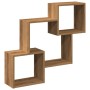 Engineered oak wood handmade wall cabinet 78x18x71 cm by , Shelves and shelves - Ref: Foro24-854813, Price: 40,27 €, Discount: %