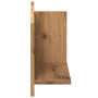 Engineered oak wood handmade wall cabinet 70x16.5x30 cm by , Shelves and shelves - Ref: Foro24-854858, Price: 28,69 €, Discou...