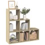 Oak Sonoma wood 3-level divider bookcase 99x29x99 cm by , Bookcases and shelves - Ref: Foro24-857960, Price: 69,42 €, Discoun...