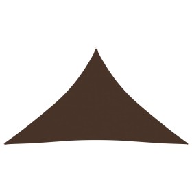 Brown Oxford fabric triangular sail awning 3.5x3.5x4.9 m by vidaXL, Umbrellas - Ref: Foro24-135835, Price: 31,99 €, Discount: %