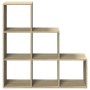 Oak Sonoma wood 3-level divider bookcase 99x29x99 cm by , Bookcases and shelves - Ref: Foro24-857960, Price: 69,42 €, Discoun...