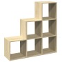 Oak Sonoma wood 3-level divider bookcase 99x29x99 cm by , Bookcases and shelves - Ref: Foro24-857960, Price: 69,42 €, Discoun...