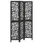 Three-panel solid Paulownia wood room divider screen in black. by , Room dividers - Ref: Foro24-358750, Price: 80,30 €, Disco...