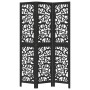 Three-panel solid Paulownia wood room divider screen in black. by , Room dividers - Ref: Foro24-358750, Price: 80,30 €, Disco...