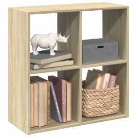 Buchregal Raumteiler aus Eichenholz Sonoma 69,5x29x69,5 cm von , Bücherregale und Regale - Ref: Foro24-858005, Preis: 52,19 €...