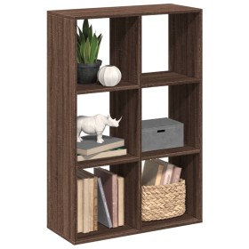 Librería divisor madera ingeniería marrón roble 69,5x29x103,5cm de , Librerías y estanterías - Ref: Foro24-858018, Precio: 71...