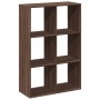 Wooden engineering brown oak divider bookcase 69.5x29x103.5cm by , Bookcases and shelves - Ref: Foro24-858018, Price: 71,81 €...