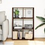 Wooden engineering brown oak divider bookcase 69.5x29x103.5cm by , Bookcases and shelves - Ref: Foro24-858018, Price: 71,81 €...