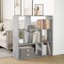 Divider bookcase made of gray concrete and wood, 102x29x103.5 cm by , Bookcases and shelves - Ref: Foro24-858051, Price: 81,7...