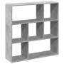 Divider bookcase made of gray concrete and wood, 102x29x103.5 cm by , Bookcases and shelves - Ref: Foro24-858051, Price: 81,7...