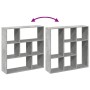 Divider bookcase made of gray concrete and wood, 102x29x103.5 cm by , Bookcases and shelves - Ref: Foro24-858051, Price: 81,7...