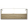 Mueble TV madera ingeniería y metal roble Sonoma 100x31x39,5 cm de , Muebles TV - Ref: Foro24-848935, Precio: 81,87 €, Descue...