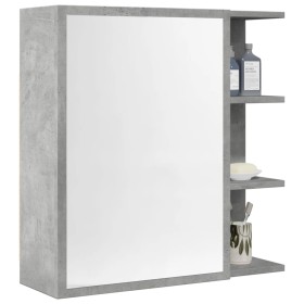 Spiegelschrank für Badezimmer aus grauem Beton-Sperrholz 62,5x20,5x64 cm. von , Badezimmerwaschtische - Ref: Foro24-856172, P...