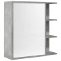 Armario espejo baño contrachapada gris hormigón 62,5x20,5x64 cm de , Tocadores de baño - Ref: Foro24-856172, Precio: 69,03 €,...