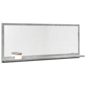 Espejo mueble baño madera ingeniería gris hormigón 90x11x37 cm de , Tocadores de baño - Ref: Foro24-856201, Precio: 49,21 €, ...