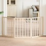 Folding dog gate with 3 panels made of poplar wood, 150 cm. by , Dog kennels and fences - Ref: Foro24-352172, Price: 34,17 €,...