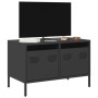 TV stand made of black cold-rolled steel, measuring 68x39x43.5 cm. | Foro24|Onlineshop| Casa, Jardín y Más Foro24.es