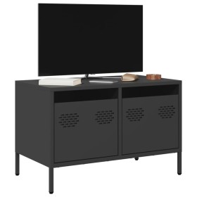 TV stand made of black cold-rolled steel