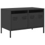 TV stand made of black cold-rolled steel, measuring 68x39x43.5 cm. | Foro24|Onlineshop| Casa, Jardín y Más Foro24.es