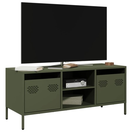 TV-Möbel aus kaltgewalztem Stahl in Olivgrün 101,5x39x43,5 cm von , TV-Möbel - Ref: Foro24-851302, Preis: 176,50 €, Rabatt: %