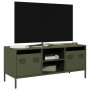 TV stand made of cold-rolled steel in olive green, 101.5x39x43.5 cm by , TV Furniture - Ref: Foro24-851302, Price: 176,50 €, ...