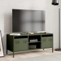 TV stand made of cold-rolled steel in olive green, 101.5x39x43.5 cm by , TV Furniture - Ref: Foro24-851302, Price: 176,50 €, ...