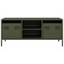 TV stand made of cold-rolled steel in olive green, 101.5x39x43.5 cm by , TV Furniture - Ref: Foro24-851302, Price: 176,50 €, ...