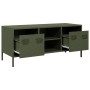 TV stand made of cold-rolled steel in olive green, 101.5x39x43.5 cm by , TV Furniture - Ref: Foro24-851302, Price: 176,50 €, ...