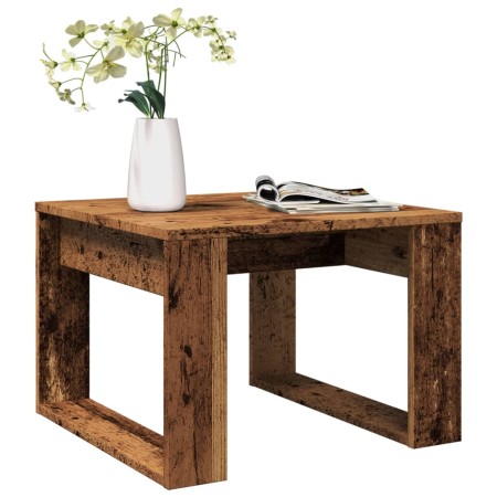 Mesa auxiliar de madera de ingeniería envejecida 50x50x35 cm de , Mesas auxiliares - Ref: Foro24-856688, Precio: 39,52 €, Des...