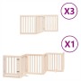 Folding dog gate with 15 panels made of poplar wood, 750 cm. by , Dog kennels and fences - Ref: Foro24-3155643, Price: 200,50...