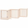 Folding dog gate with 15 panels made of poplar wood, 750 cm. by , Dog kennels and fences - Ref: Foro24-3155643, Price: 200,50...