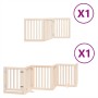 Folding dog gate 9 panels made of poplar wood 450 cm by , Dog kennels and fences - Ref: Foro24-3155641, Price: 126,00 €, Disc...