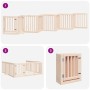 Folding dog gate 9 panels made of poplar wood 450 cm by , Dog kennels and fences - Ref: Foro24-3155641, Price: 126,00 €, Disc...