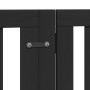 Folding dog gate 12 panels black poplar wood 600 cm by , Dog kennels and fences - Ref: Foro24-3155657, Price: 244,93 €, Disco...