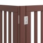 Folding dog gate 9 panels poplar wood brown 450 cm by , Dog kennels and fences - Ref: Foro24-3155662, Price: 184,61 €, Discou...