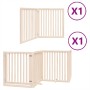 Folding dog gate 6 panels made of poplar wood 480 cm by , Dog kennels and fences - Ref: Foro24-3155669, Price: 156,90 €, Disc...