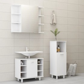 3-piece bathroom furniture set made of white engineered wood by vidaXL, Bathroom furniture - Ref: Foro24-3056943, Price: 144,...