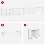 Folding dog gate 8 panels white poplar wood 640 cm by , Dog kennels and fences - Ref: Foro24-3155674, Price: 182,31 €, Discou...