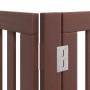 Folding dog gate with 10 panels made of brown poplar wood, 800 cm. by , Dog kennels and fences - Ref: Foro24-3155695, Price: ...